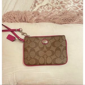 Coach mini wrist wallet